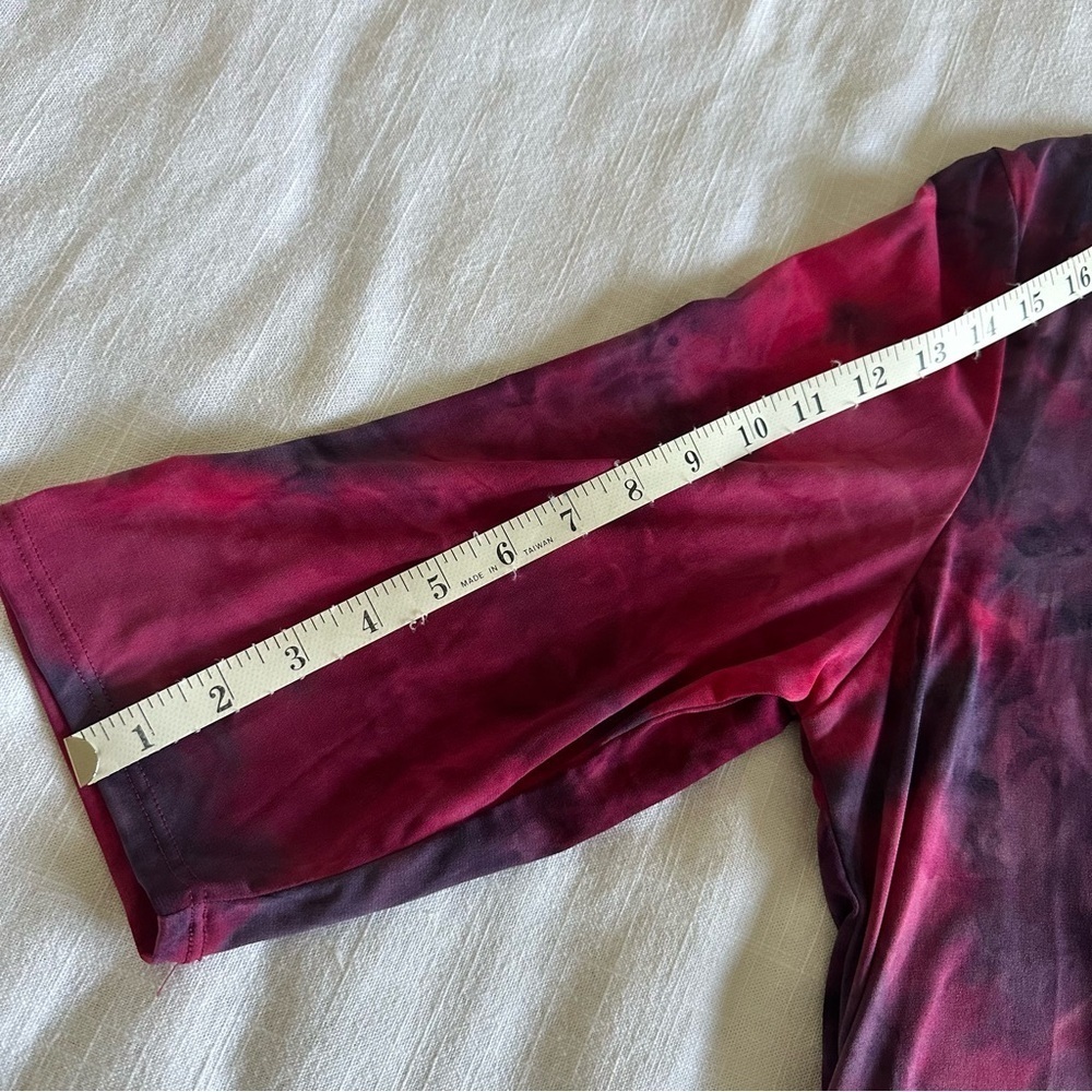 Bobbie Brooks Womens 2X Top Sequin Tie Dye Flowy Office Stretch Boho Colorful - Picture 7 of 10